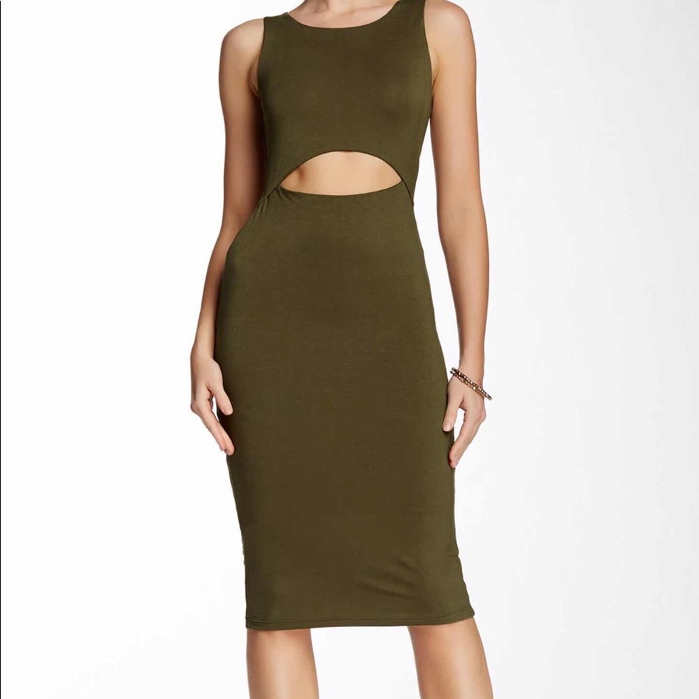 S.H.E. Cutout bodycon midi dress